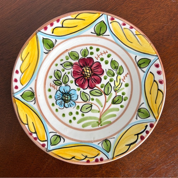 Decorative Hand Painted Floral Wall Plate Spain - Picture 1 of 7